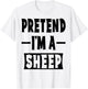 Pretend I'm A Sheep Costume Party Lazy Halloween Sheep T-Shirt - T-Shirt | White