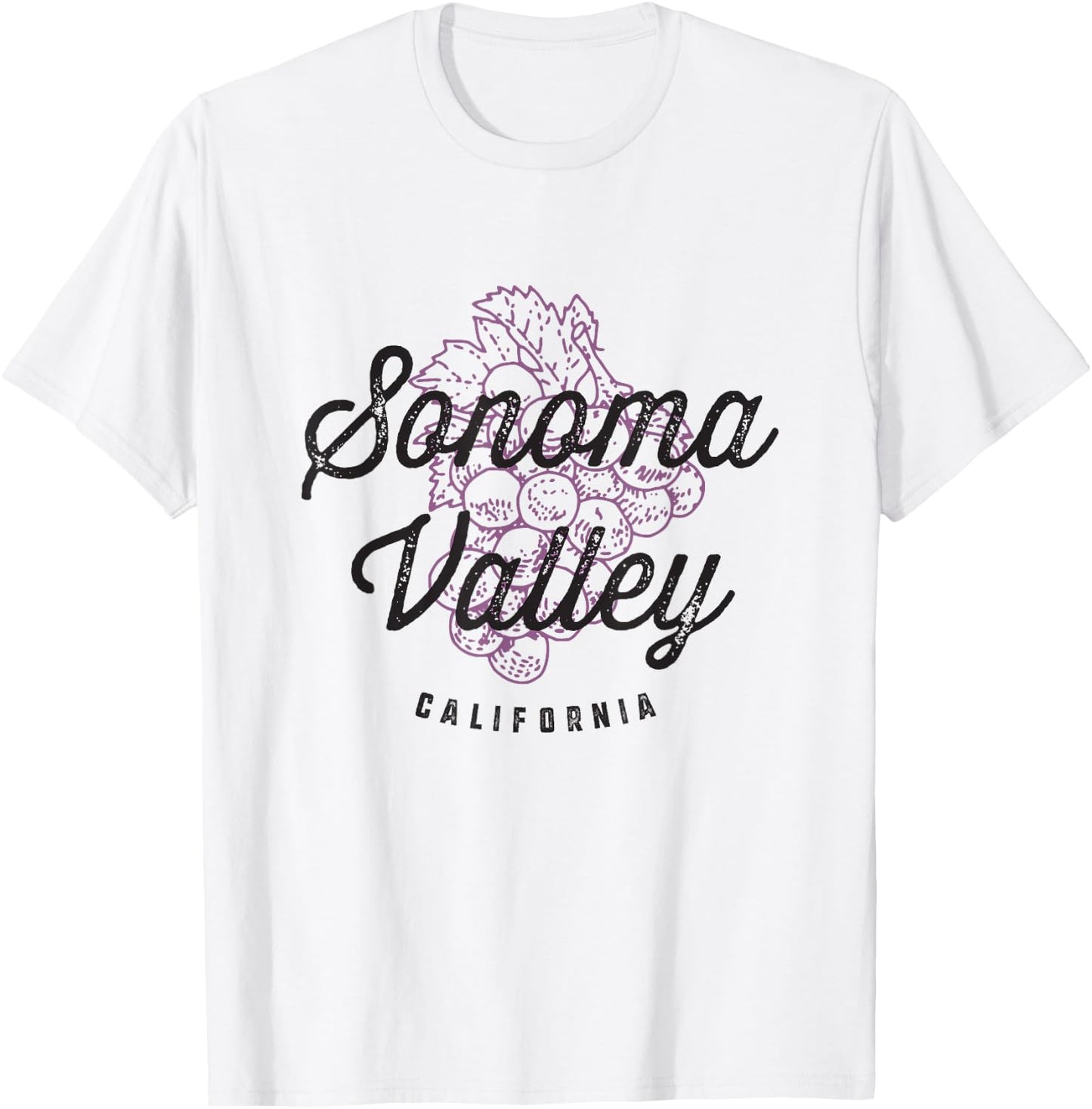 Sonoma Valley California Wine Country Vintage T-Shirt - T-Shirt | White