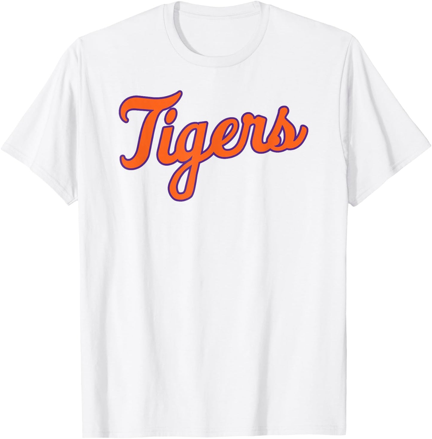 Clemson Tigers Cursive Mascot Officially Licensed T-Shirt - T-Shirt | White