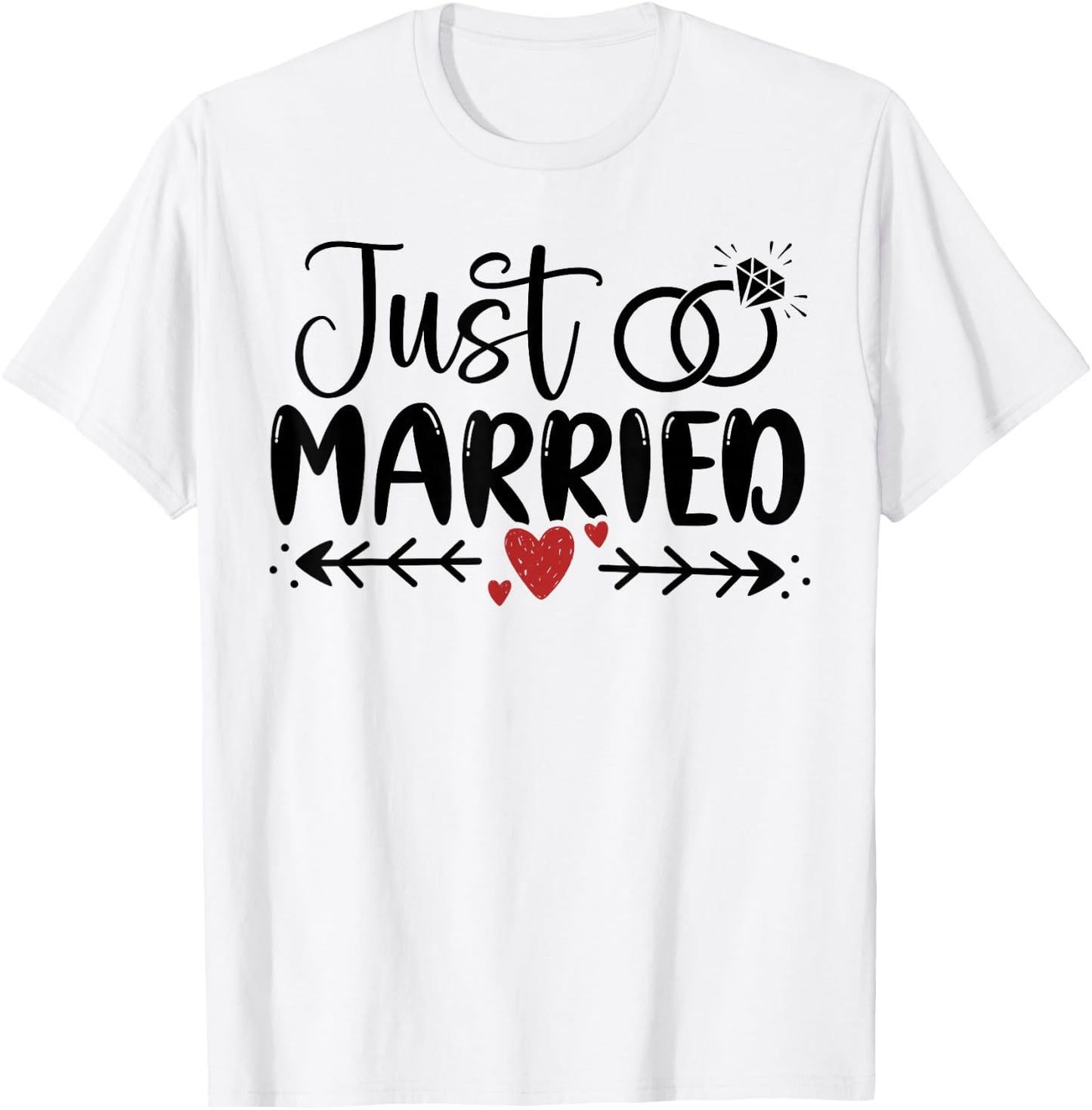 Just Married Paar Brautpaar Brautpaar Ehe T-Shirt - T-Shirt | White
