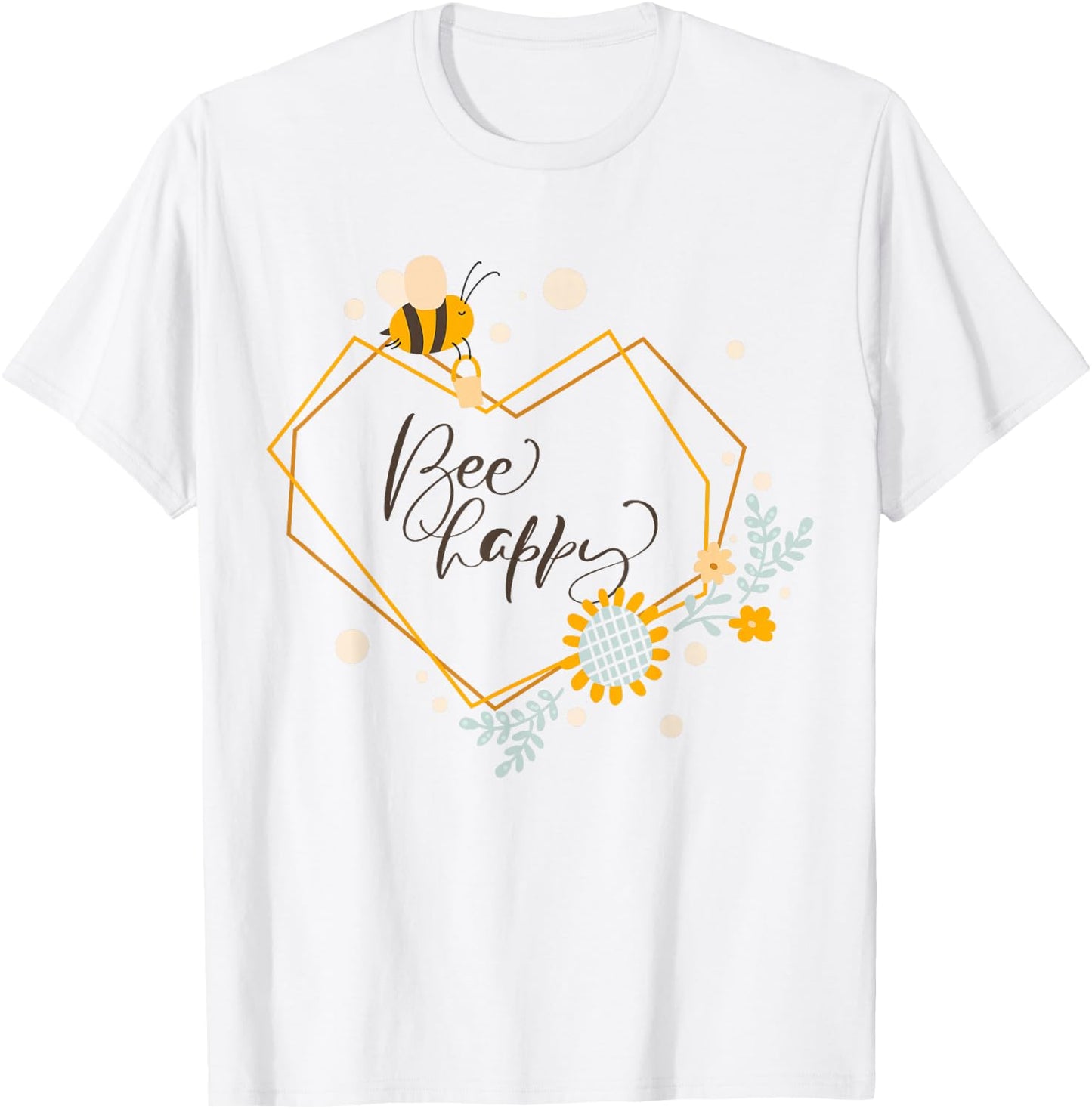 Bee Happy Shirt Boys Honey Bee Children Bees T-Shirt - T-Shirt | White