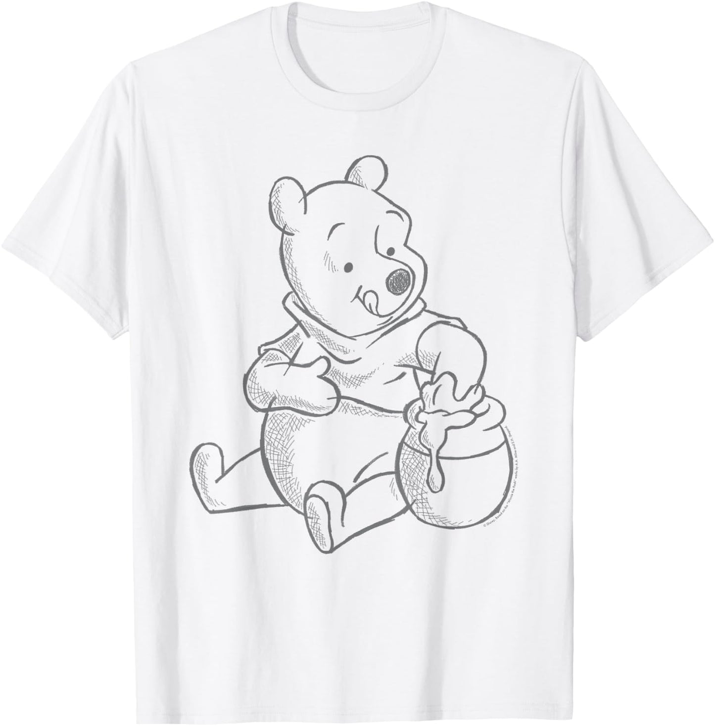 Disney Winnie the Pooh Sketch T-Shirt - T-Shirt | White