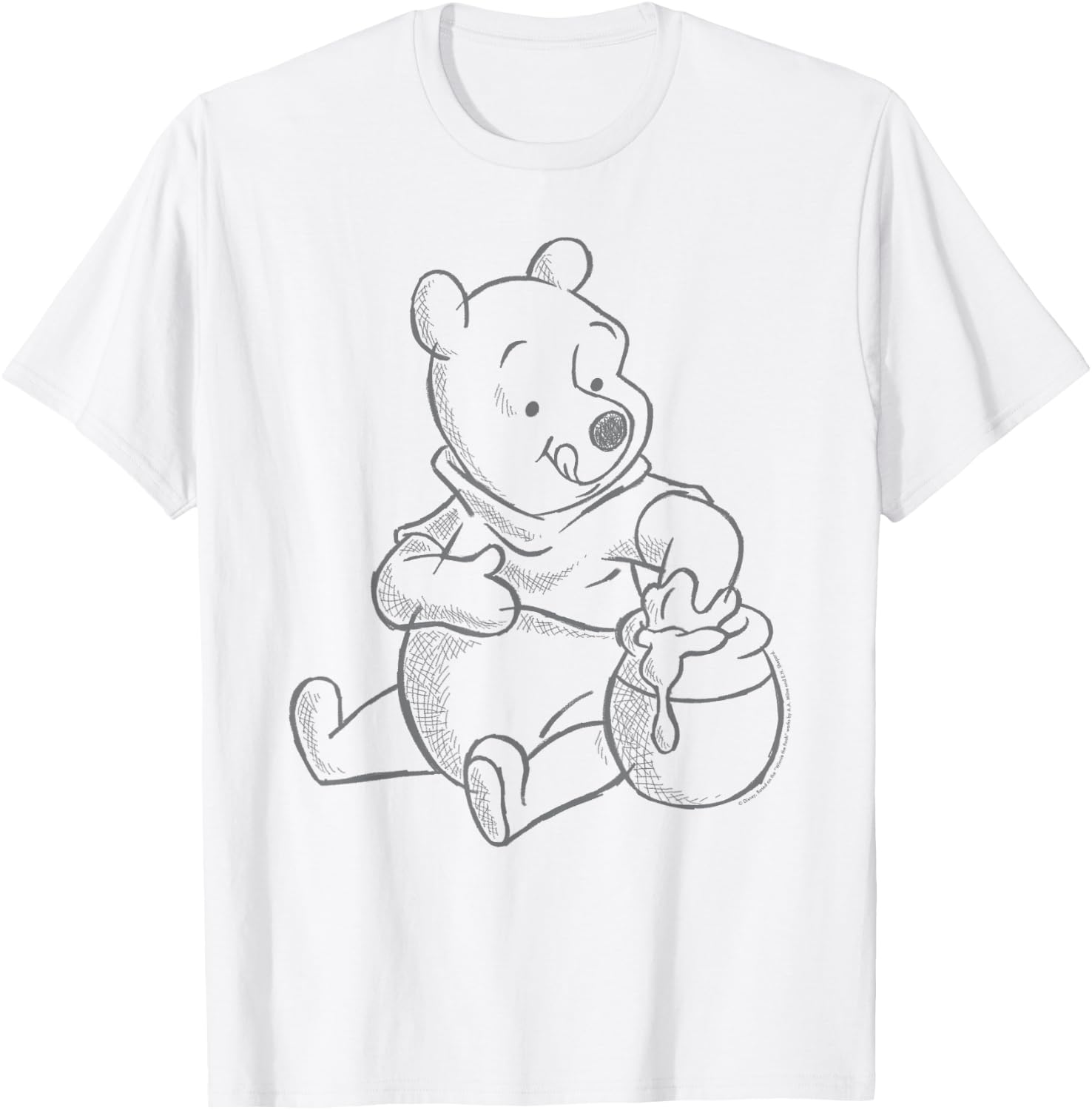 Disney Winnie the Pooh Sketch T-Shirt - T-Shirt | White