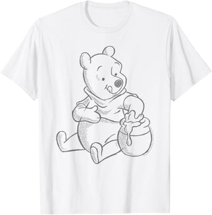 Disney Winnie the Pooh Sketch T-Shirt - T-Shirt | White