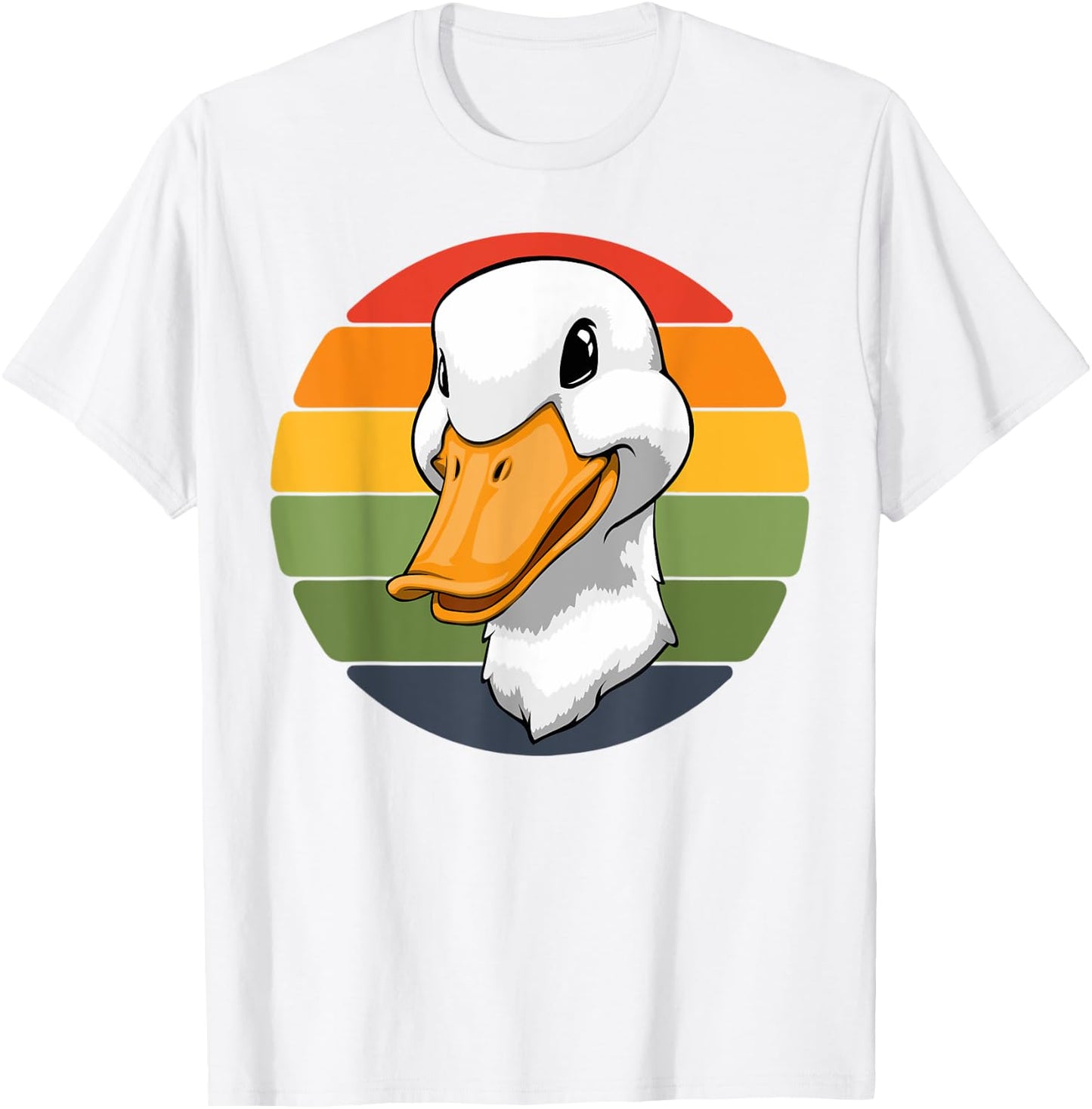 Duck Head Retro Funny Water Ducklings T-Shirt - T-Shirt | White