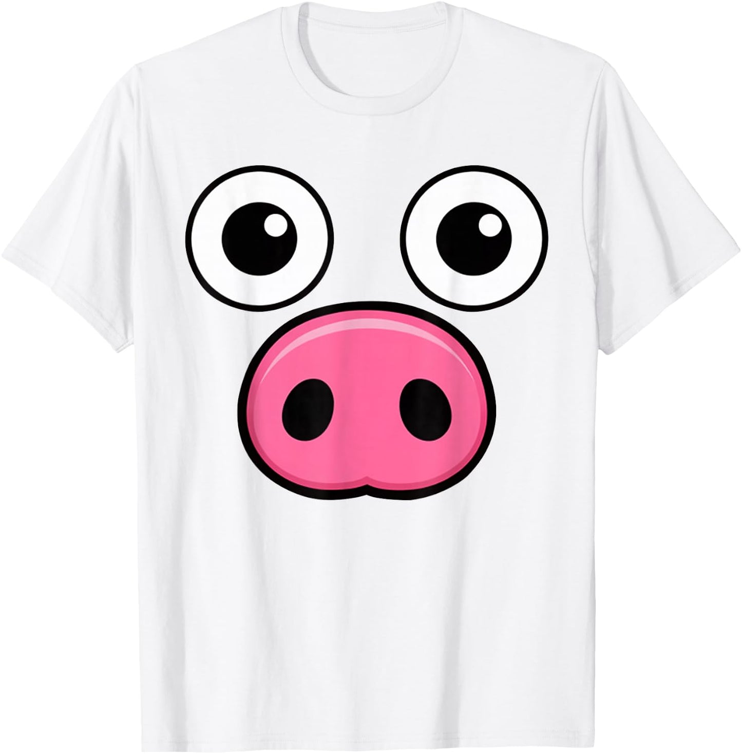 Cute Pig Face Pink DIY Barnyard Animal Halloween Costume Kid T-Shirt - T-Shirt | White