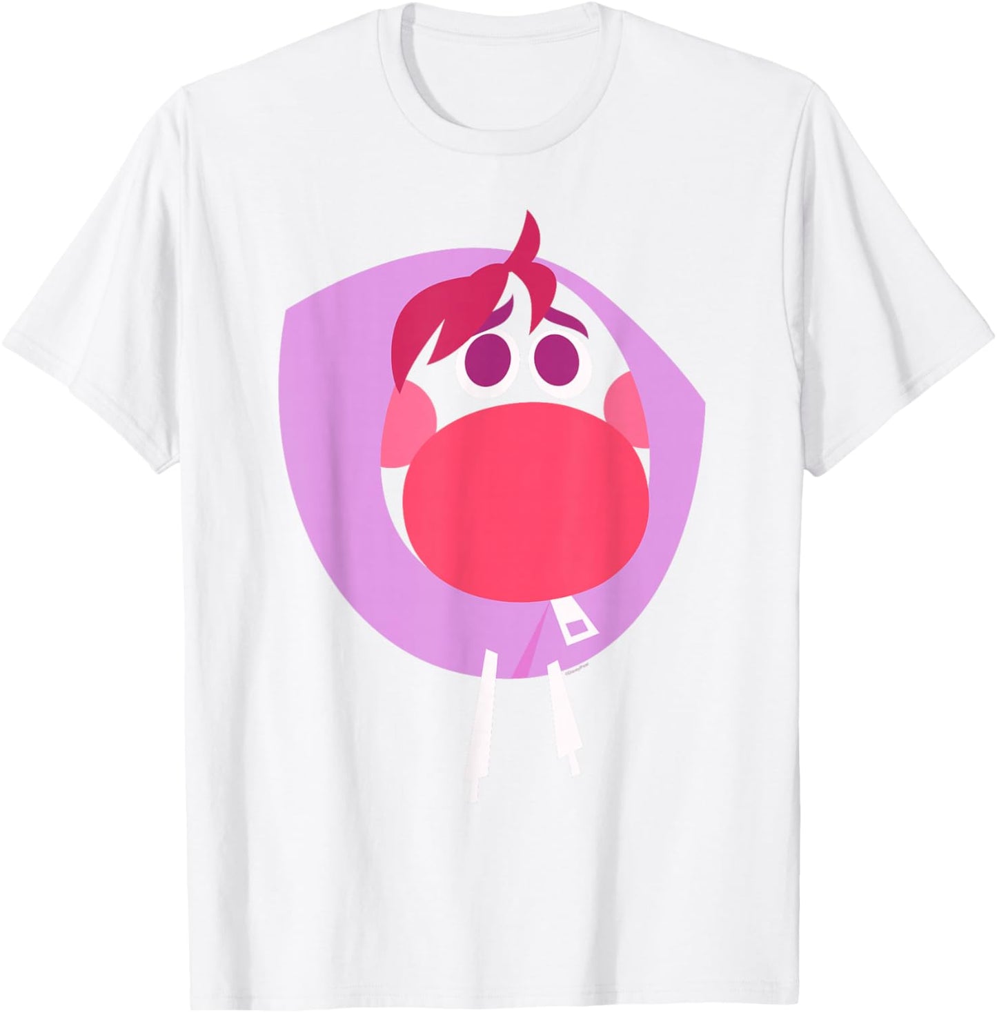 Disney and Pixar's Inside Out 2 Embarrassment Big Face , Pink, S T-Shirt - T-Shirt | White