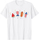 Patriotic Doodle Fourth of July Watermelon Hot Dog Firework T-Shirt - T-Shirt | White