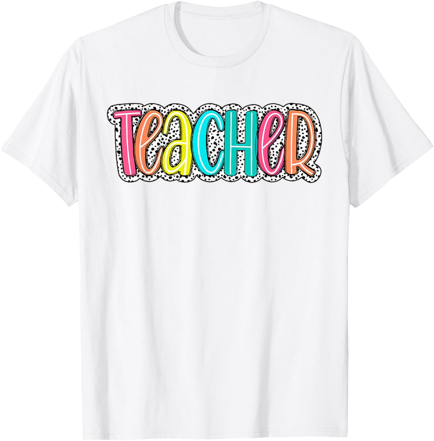 Teacher Dalmatian Dots Back To school Teacher Appreciation Men Women Girls Kids T-Shirt - T-Shirt | White