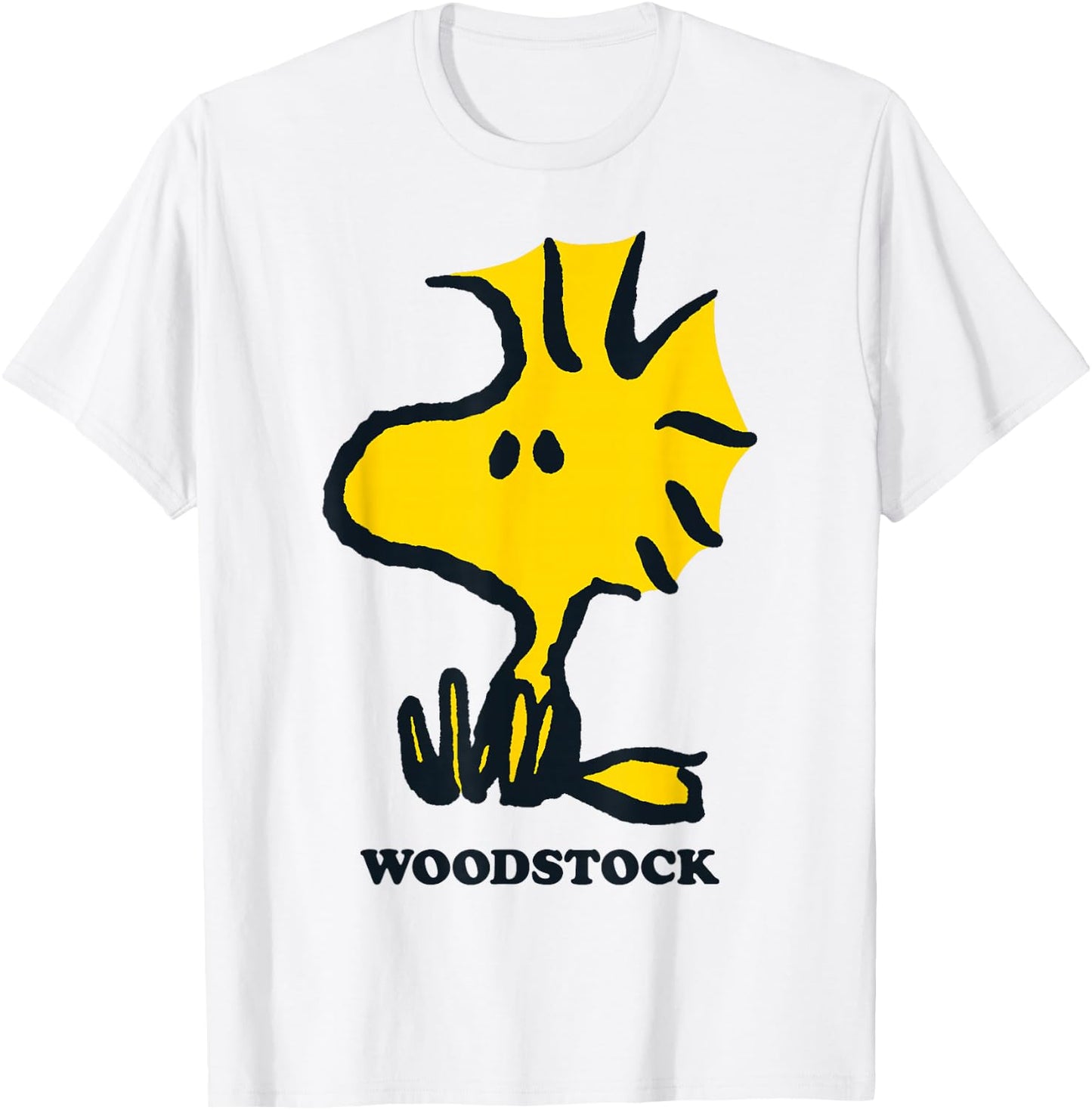 Peanuts Woodstock Sit Down , White, S T-Shirt - T-Shirt | White