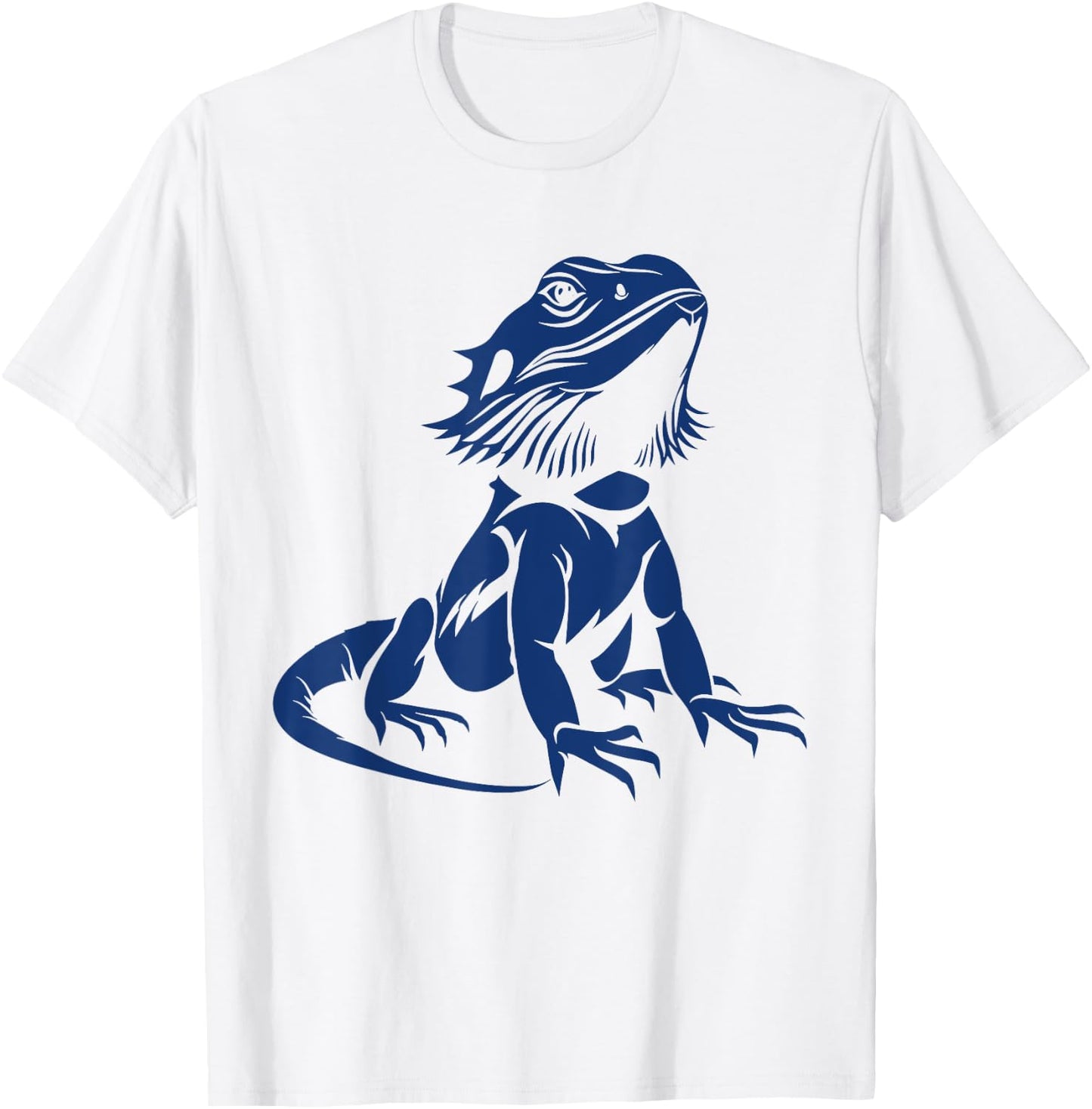 Cute Reptile Lizard Humor Pogona Simple Bearded Dragon T-Shirt - T-Shirt | White