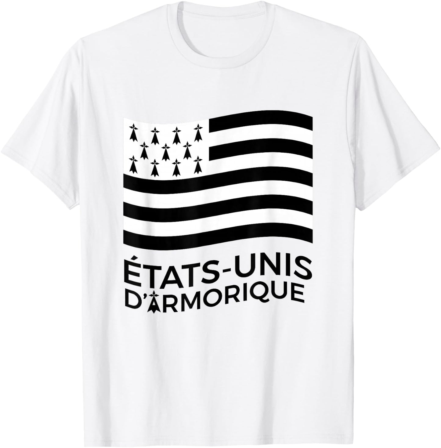 Gift Brittany United States of Armorique Humour Breton , white, S T-Shirt - T-Shirt | White