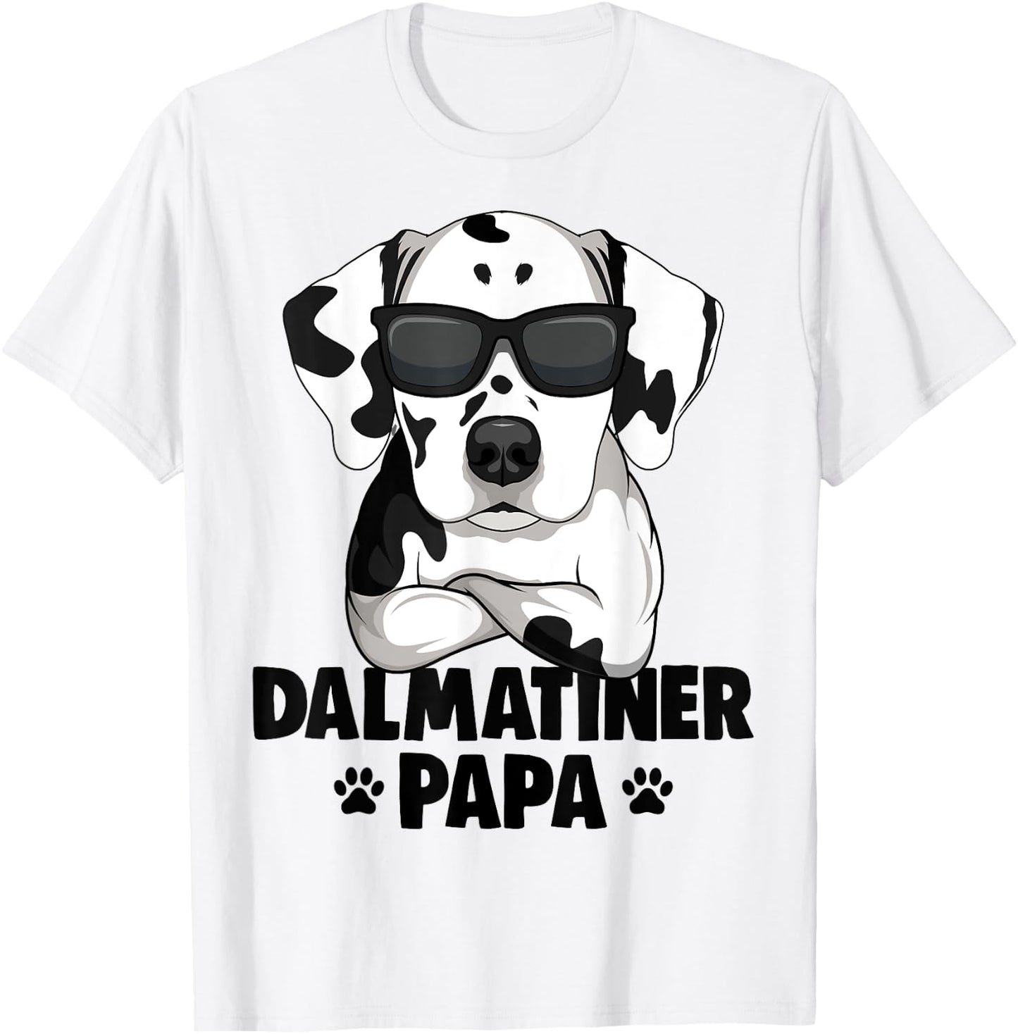 Dalmatian Papa Dog Herrchen Men T-Shirt - T-Shirt | White