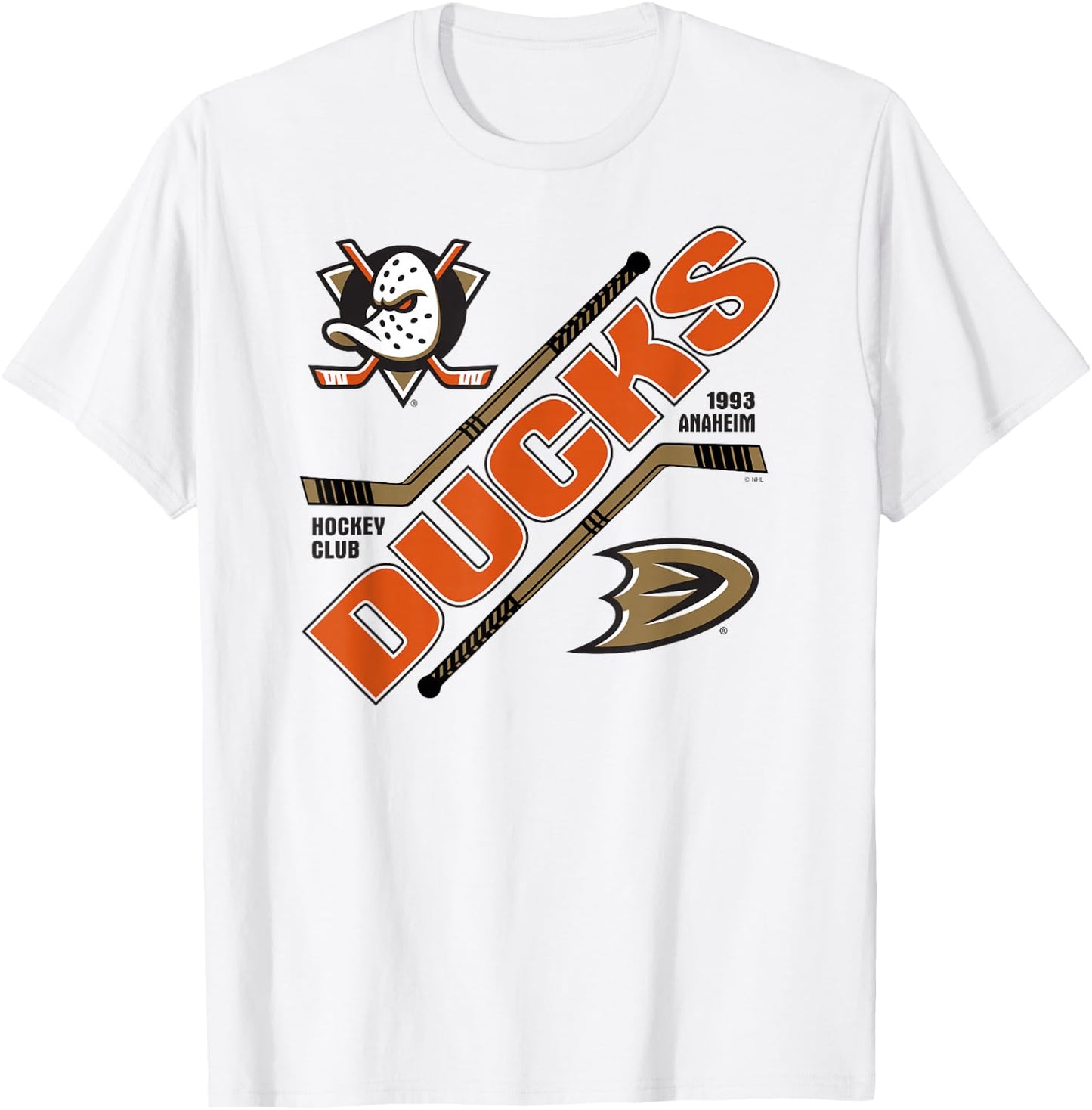 Anaheim Ducks Force Gray Officially Licensed T-Shirt - T-Shirt | White