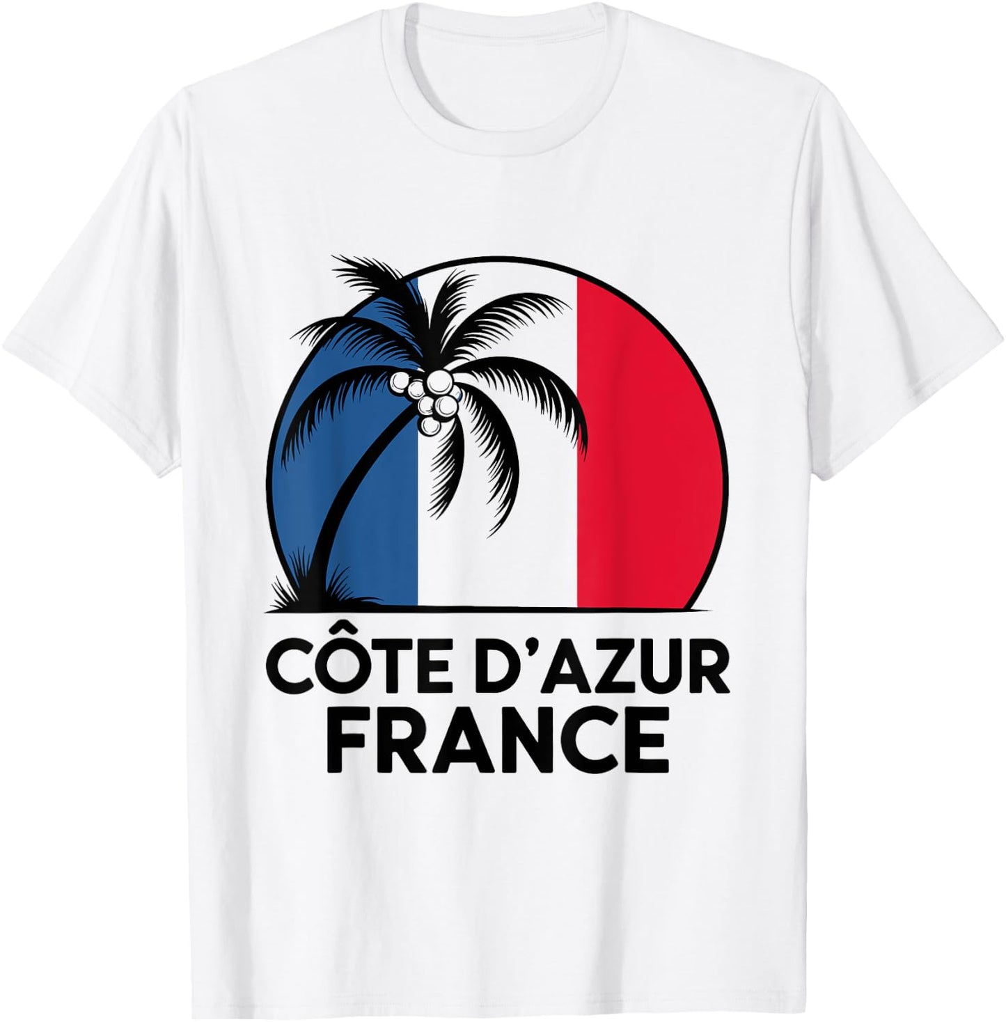 Cote d'Azur France Holiday Souvenir Beach , white, S T-Shirt - T-Shirt | White