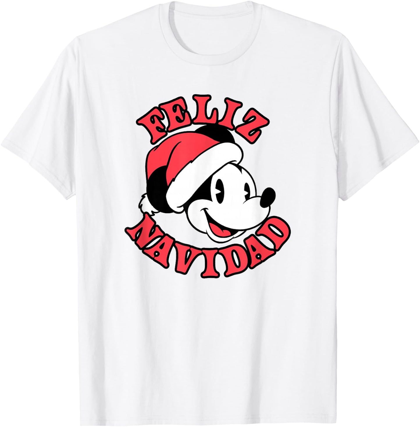 Disney Mickey & Friends Christmas Feliz Navidad Mickey T-Shirt - T-Shirt | White
