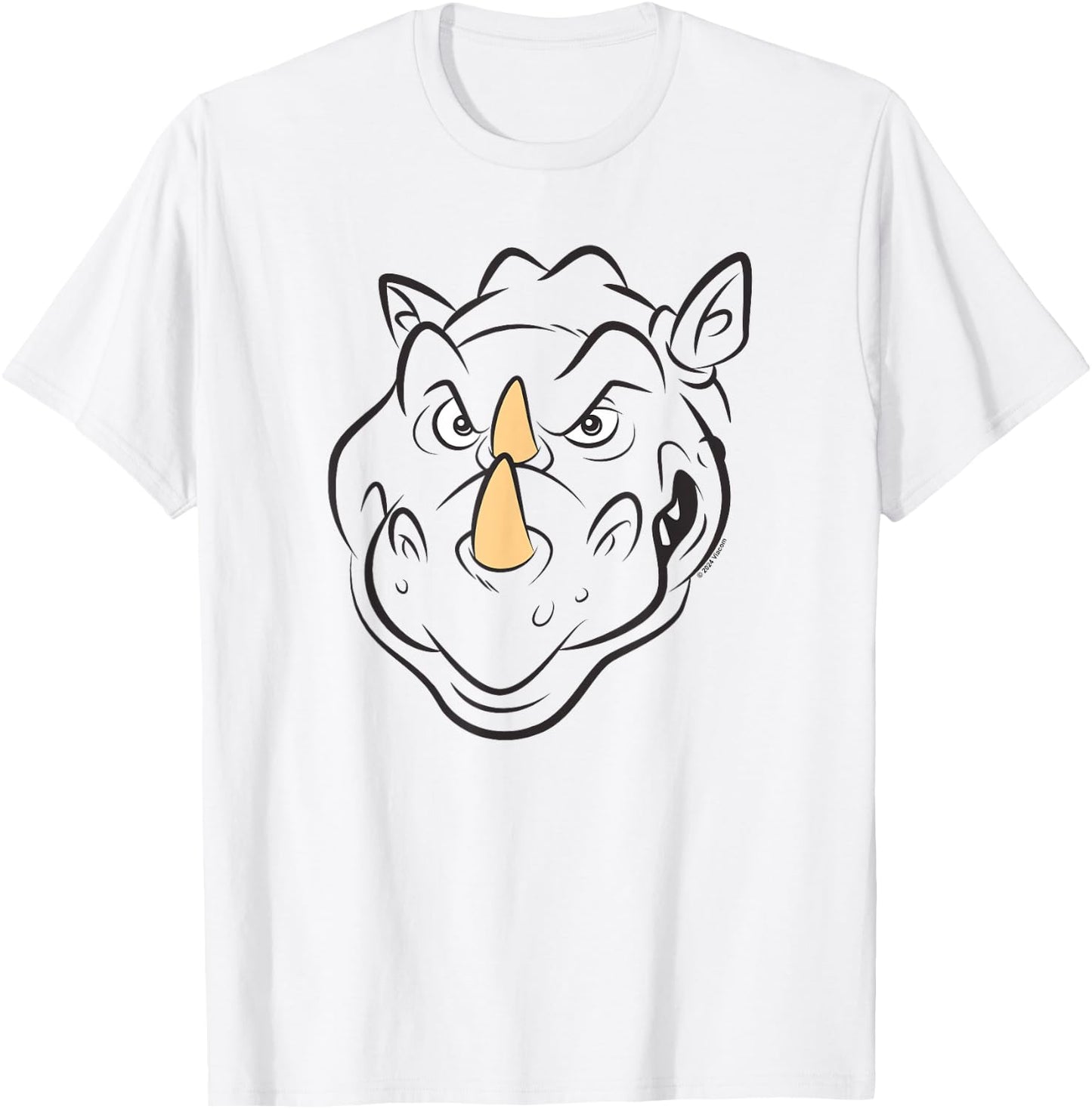 Teenage Mutant Ninja Turtles Rocksteady Face T-Shirt - T-Shirt | White