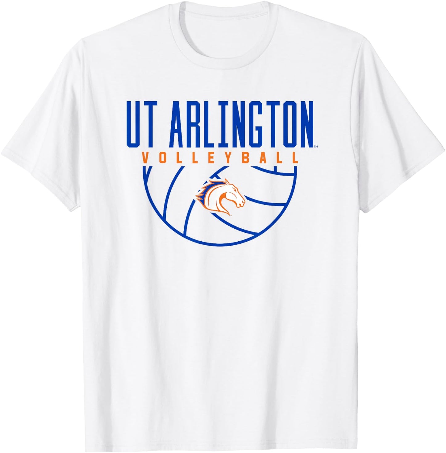 Campus Lab UTA Mavericks Volleyball , -Adults, Grey, Small, Short Sleeve T-Shirt - T-Shirt | White