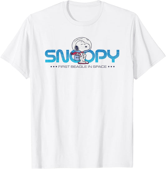 Peanuts Snoopy First Beagle in Space T-Shirt - T-Shirt | White