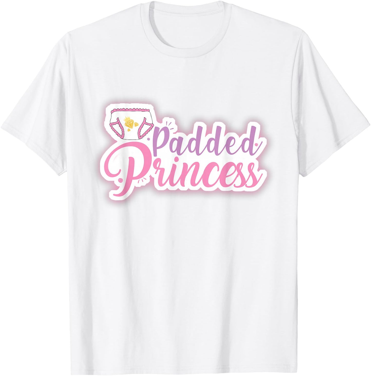 Gepolsterte Prinzessin Rüschenwindel ABDL T-Shirt - T-Shirt | White