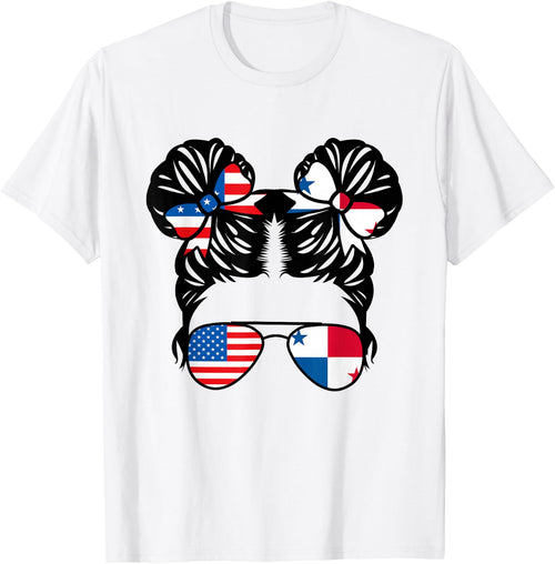 Half American Half Panamanian Girl USA Panama Flag Patriot