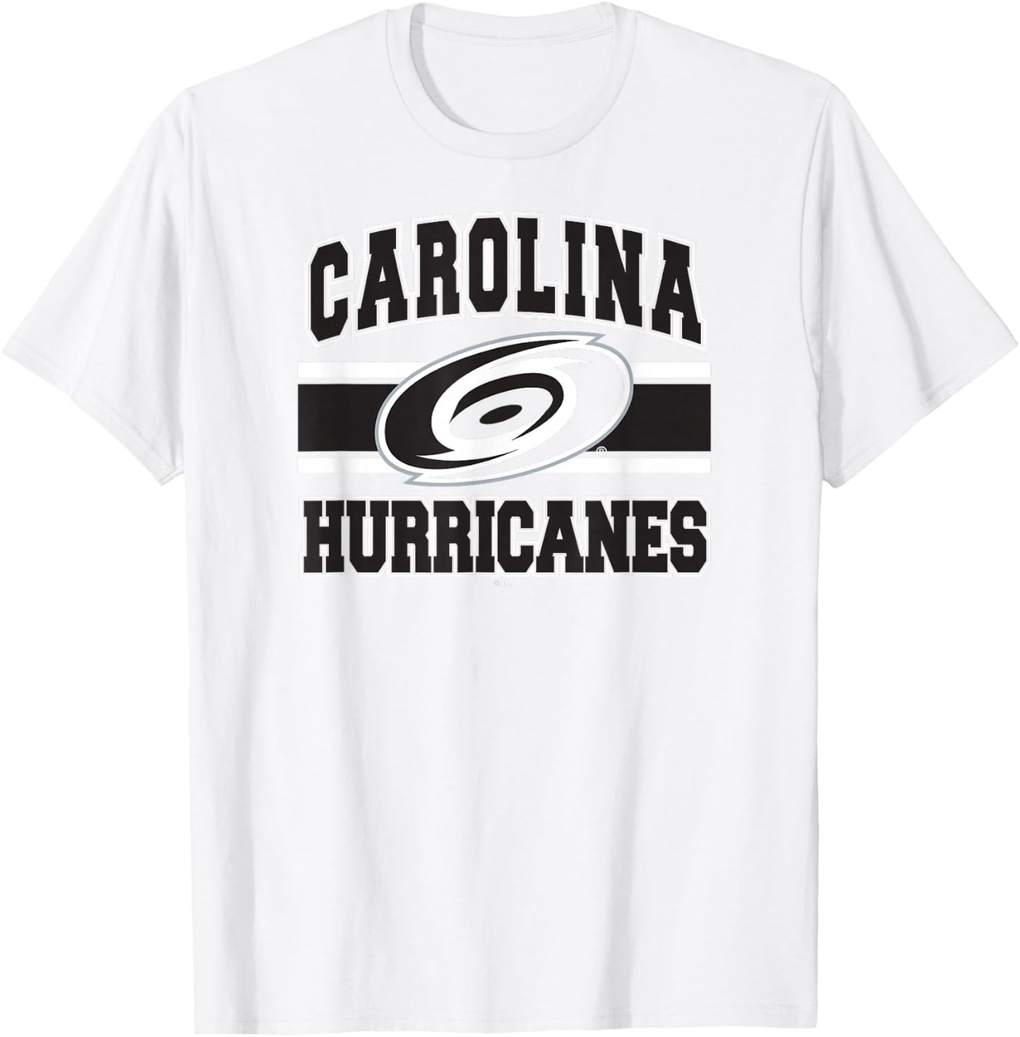 Carolina Hurricanes Stripe Red Officially Licensed T-Shirt - T-Shirt | White