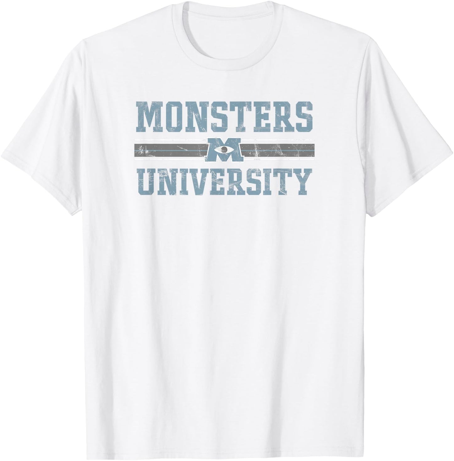 Disney Pixar Monsters University Simple Boarder Collegiate T-Shirt - T-Shirt | White