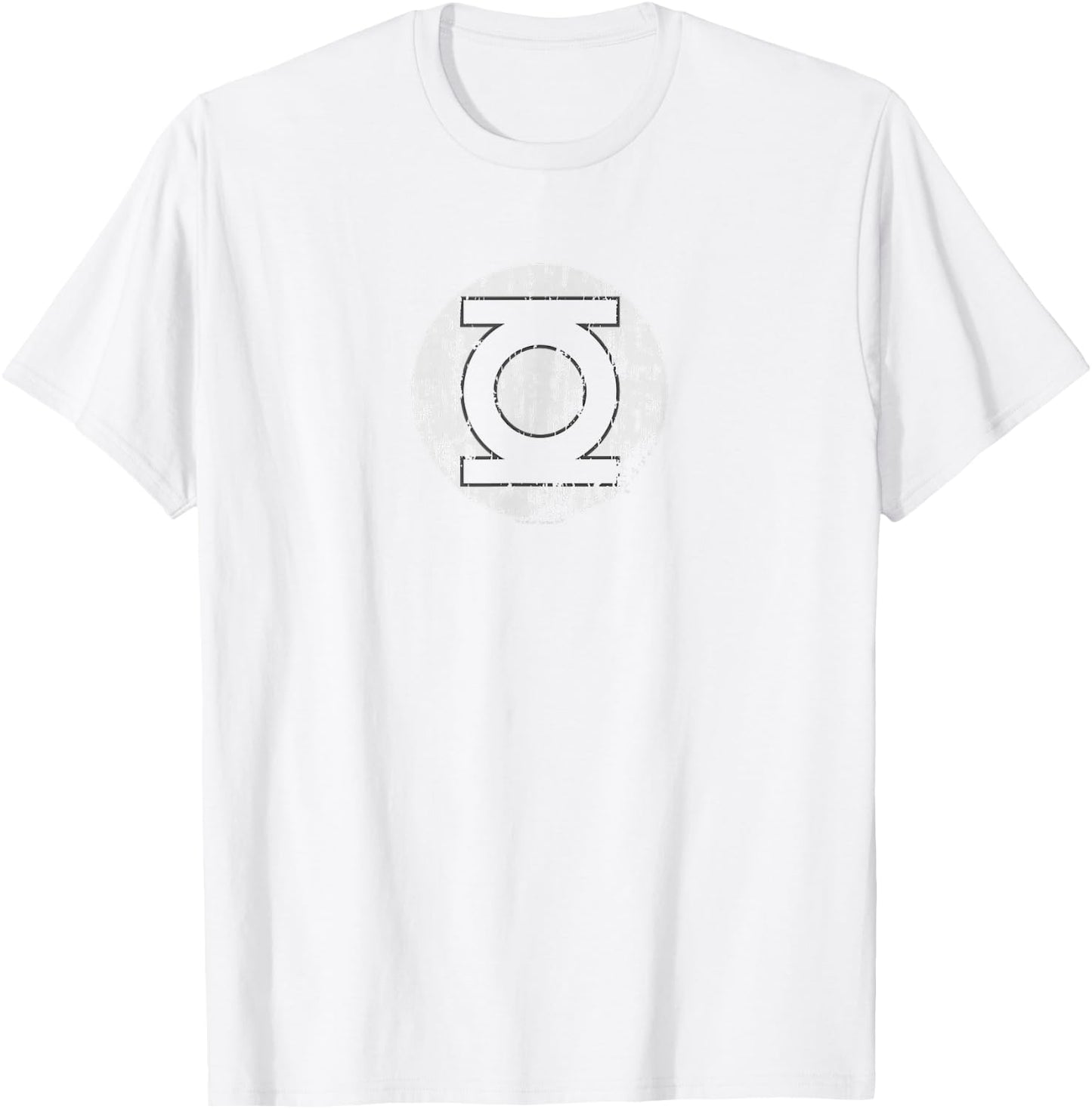 Green Lantern Distressed Lantern Logo T-Shirt - T-Shirt | White
