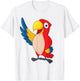 Children's Colourful Parrot , White T-Shirt - T-Shirt | White