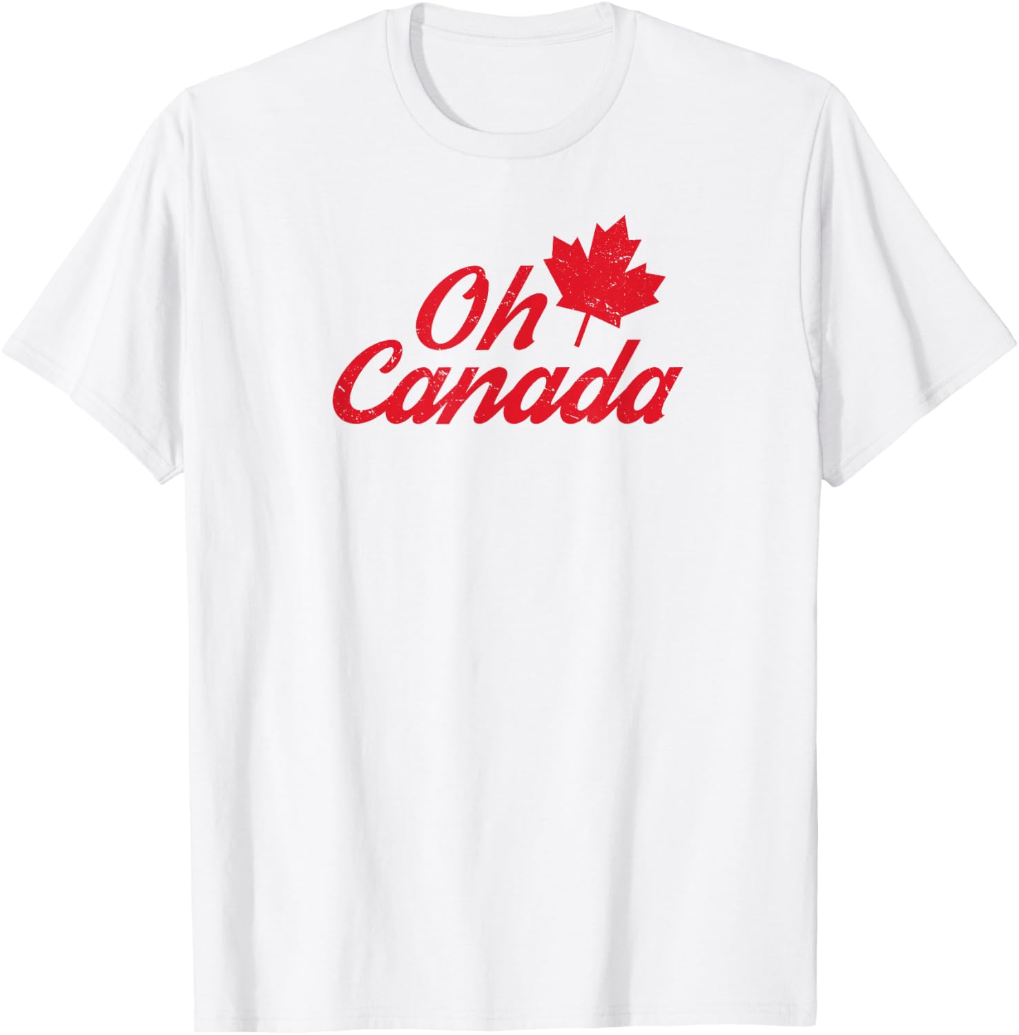 Oh Canada Happy Canada Day Cute Maple Leaf Independence Day T-Shirt - T-Shirt | White
