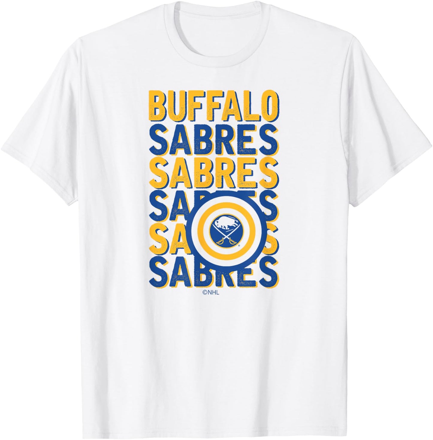 Buffalo Sabres Repeat White Officially Licensed T-Shirt - T-Shirt | White