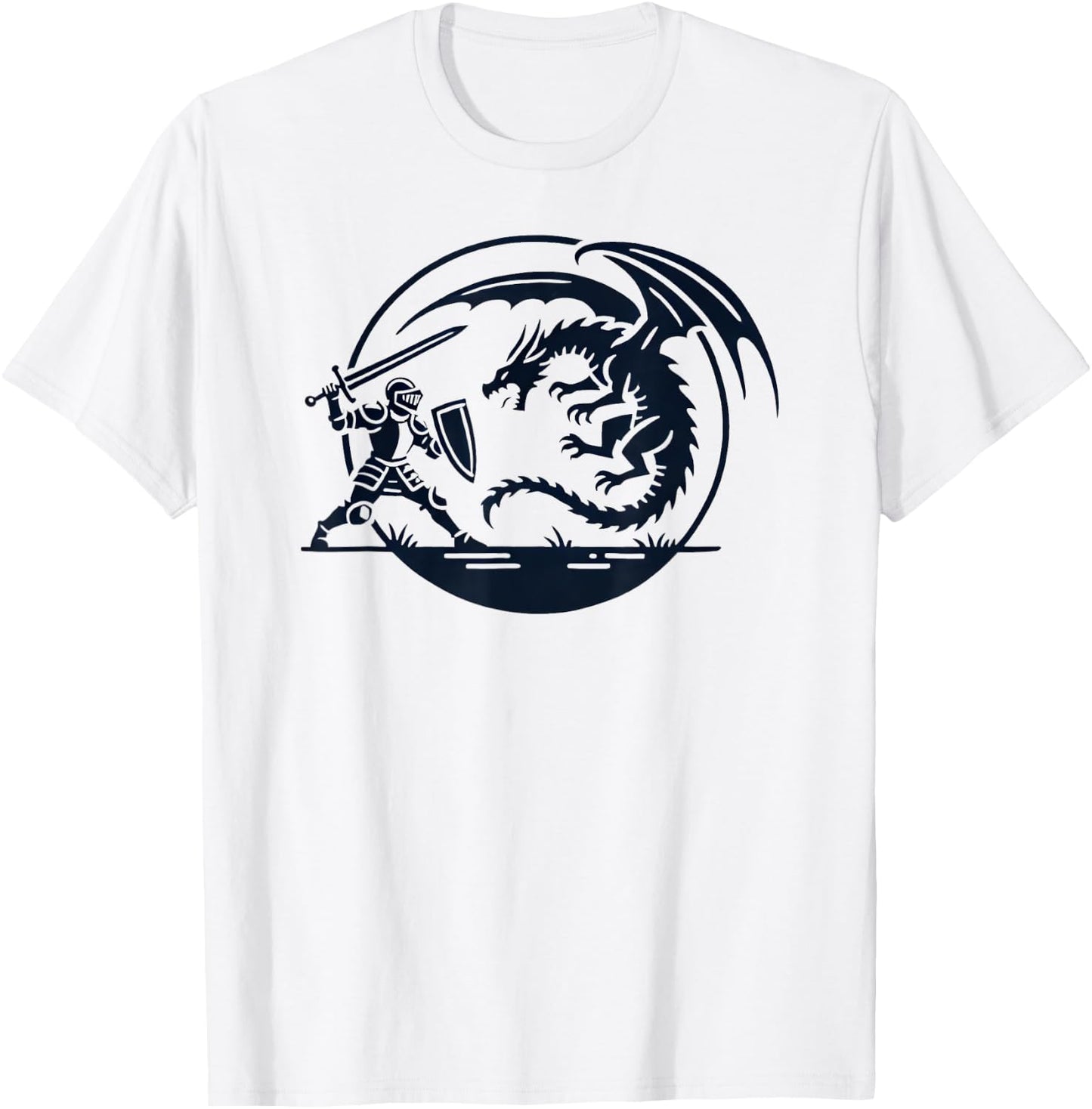 Medieval Dragon Knight Renaissance Fair Faire Festival Theme T-Shirt - T-Shirt | White
