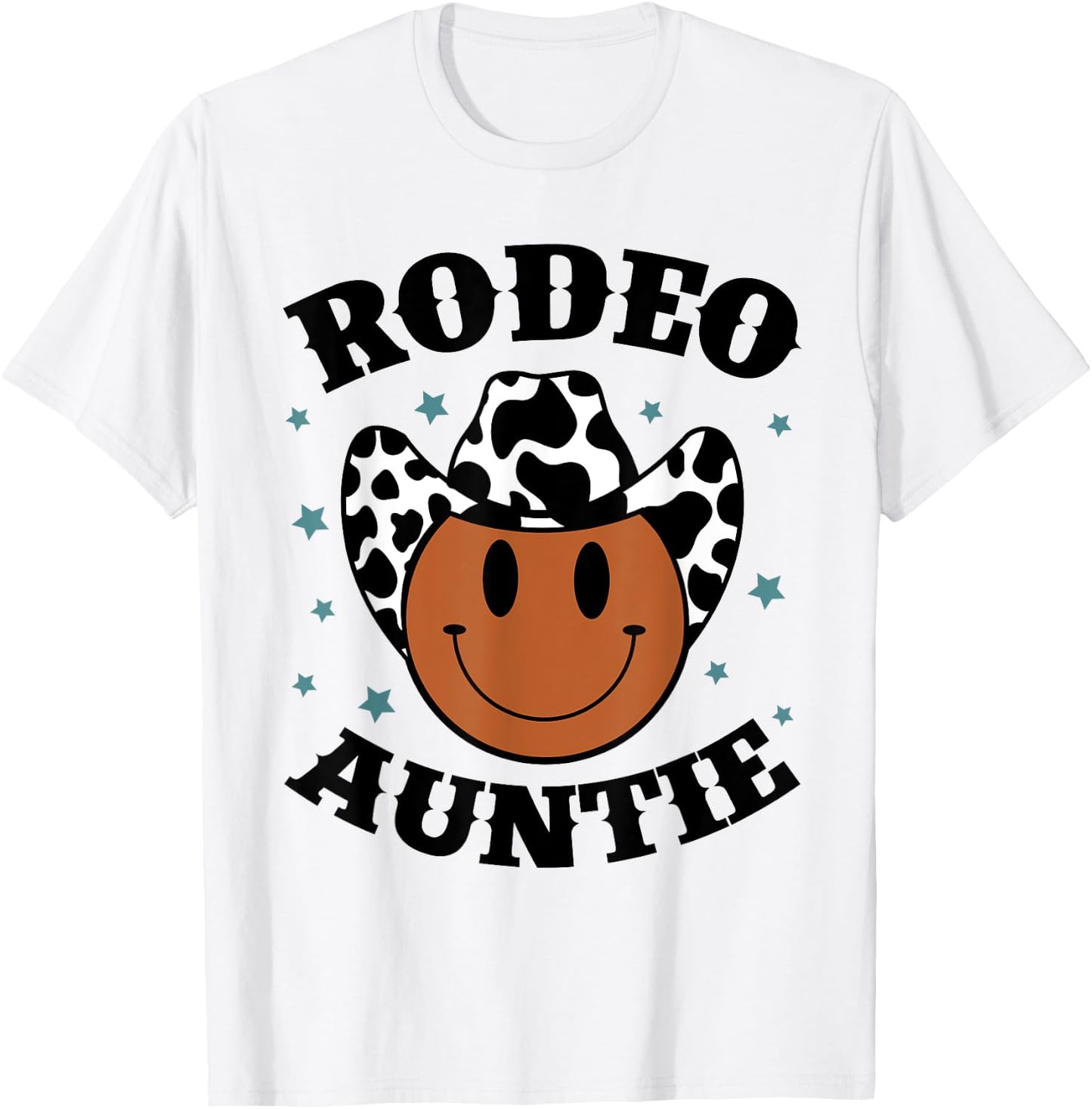 Rodeo Auntie Western Rodeo Cowboy Birthday Party Matching T-Shirt - T-Shirt | White