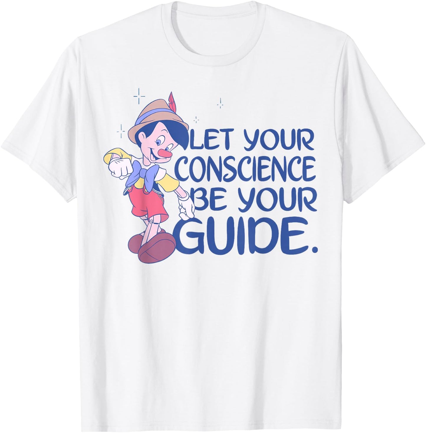 Disney Pinocchio Let Your Conscience Be Your Guide T-Shirt - T-Shirt | White