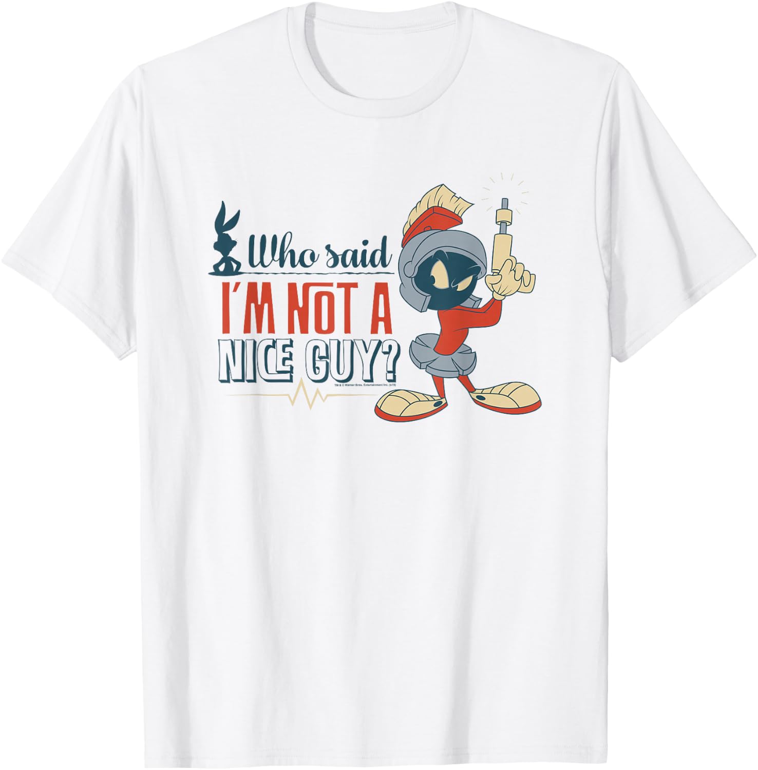 Looney Tunes Marvin the Martian Not a Nice Guy T-Shirt - T-Shirt | White
