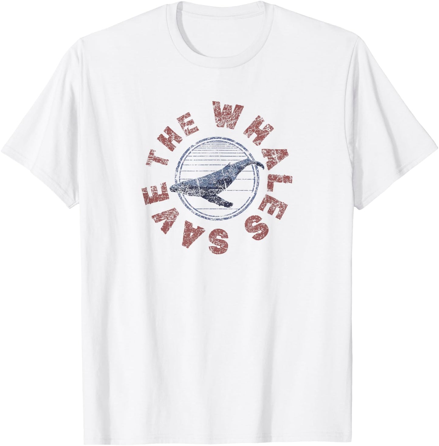 SAVE THE WHALES 80s Retro Vintage T-Shirt - T-Shirt | White