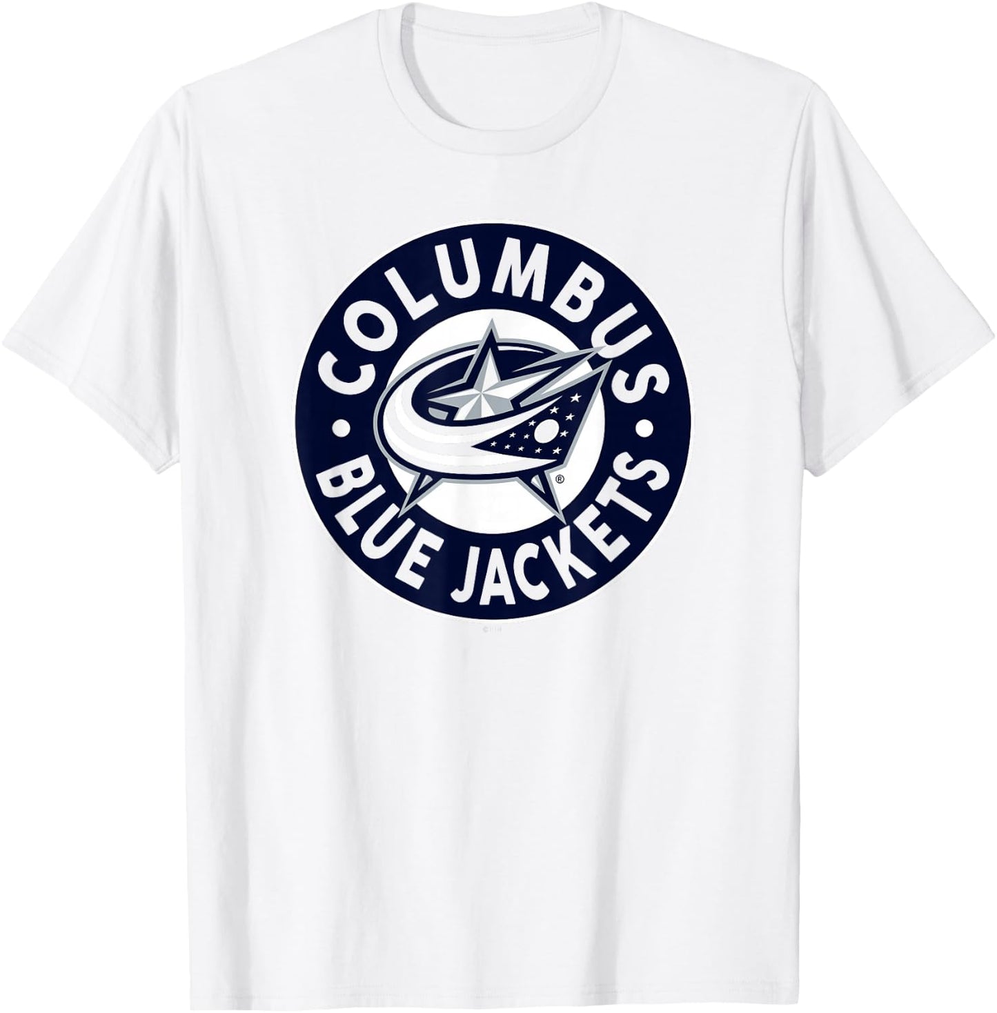 Columbus Blue Jackets Symbol Red Officially Licensed T-Shirt - T-Shirt | White