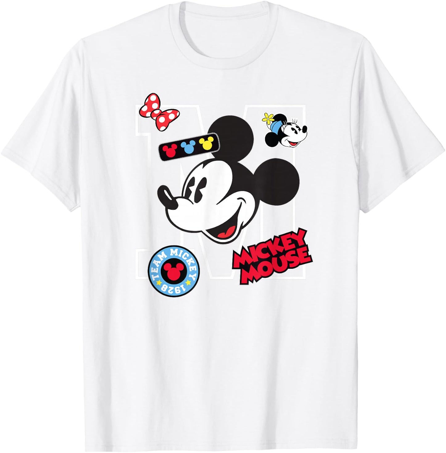 Disney Mickey Mouse Big M T-Shirt - T-Shirt | White
