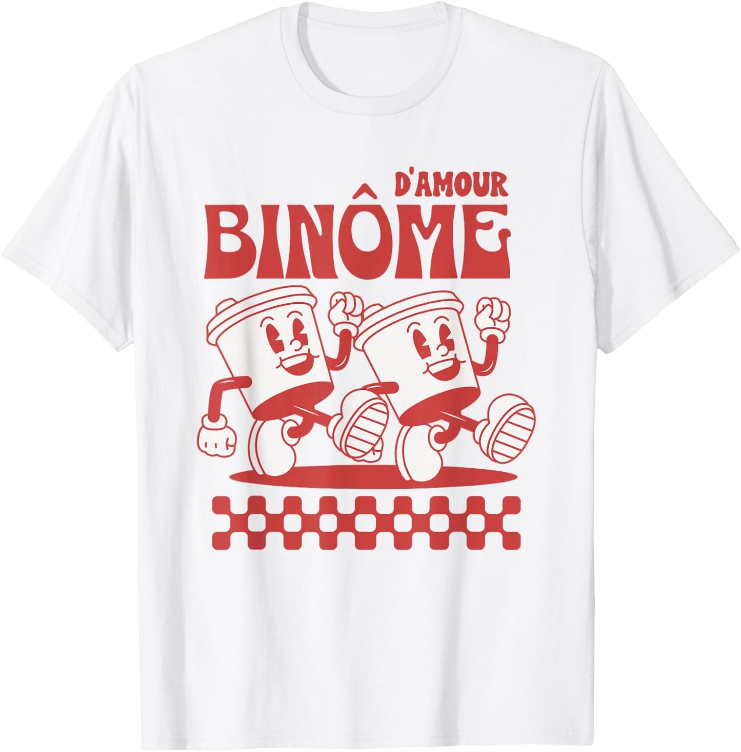 Binôme d'amour Gift Binomial Work Humor Colleague , white, S T-Shirt - T-Shirt | White