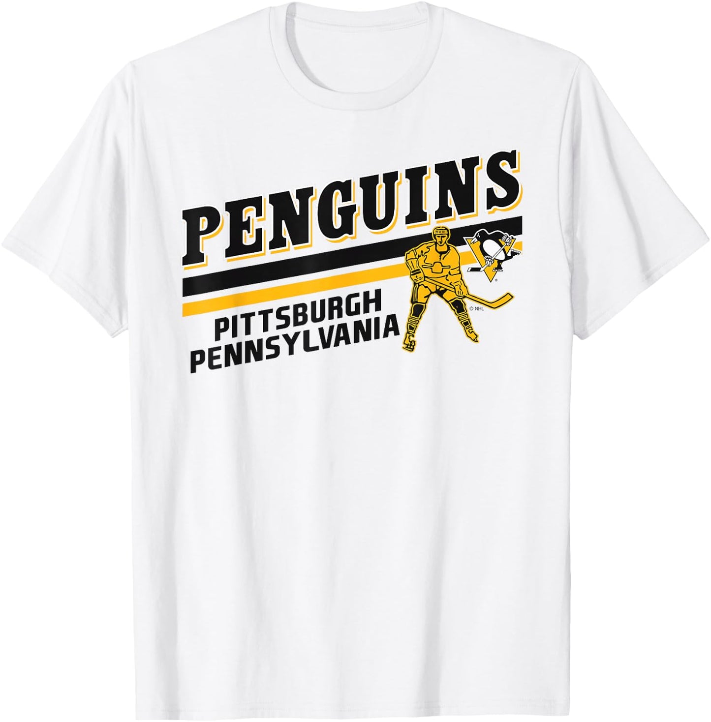 Pittsburgh Penguins Player Gray Officially Licensed T-Shirt - T-Shirt | White