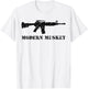 Modern Musket AR15 M16 M4 Black Assault Rifle Carbine Shirt T-Shirt - T-Shirt | White