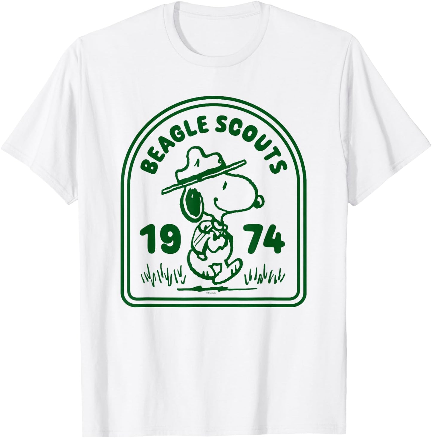 Peanuts - Beagle Scouts One Color Badge T-Shirt - T-Shirt | White