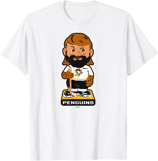Pittsburgh Penguins Bobblehead Gray Officially Licensed T-Shirt - T-Shirt | White