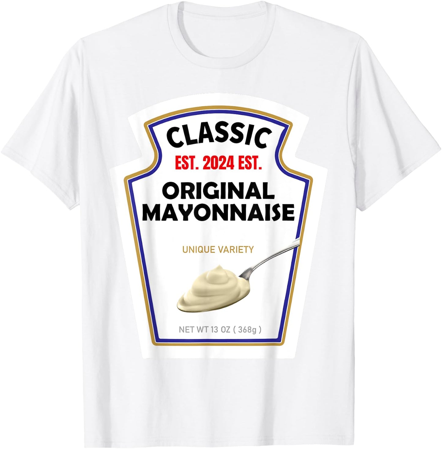 White Mayonnaise DIY Halloween Costume Couples & Group Mayo T-Shirt - T-Shirt | White