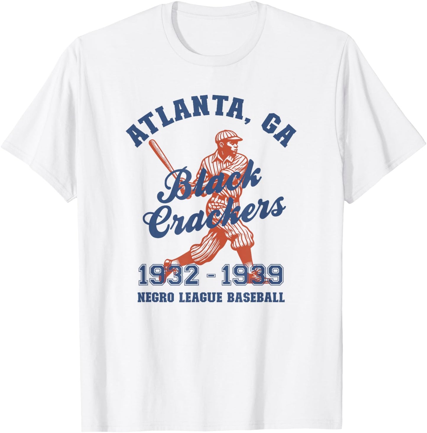 Vintage Negro League Baseball Atlanta Black Crackers T-Shirt - T-Shirt | White