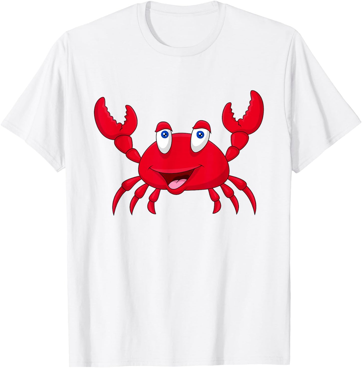 Children's Red Crab Motif T-Shirt - T-Shirt | White