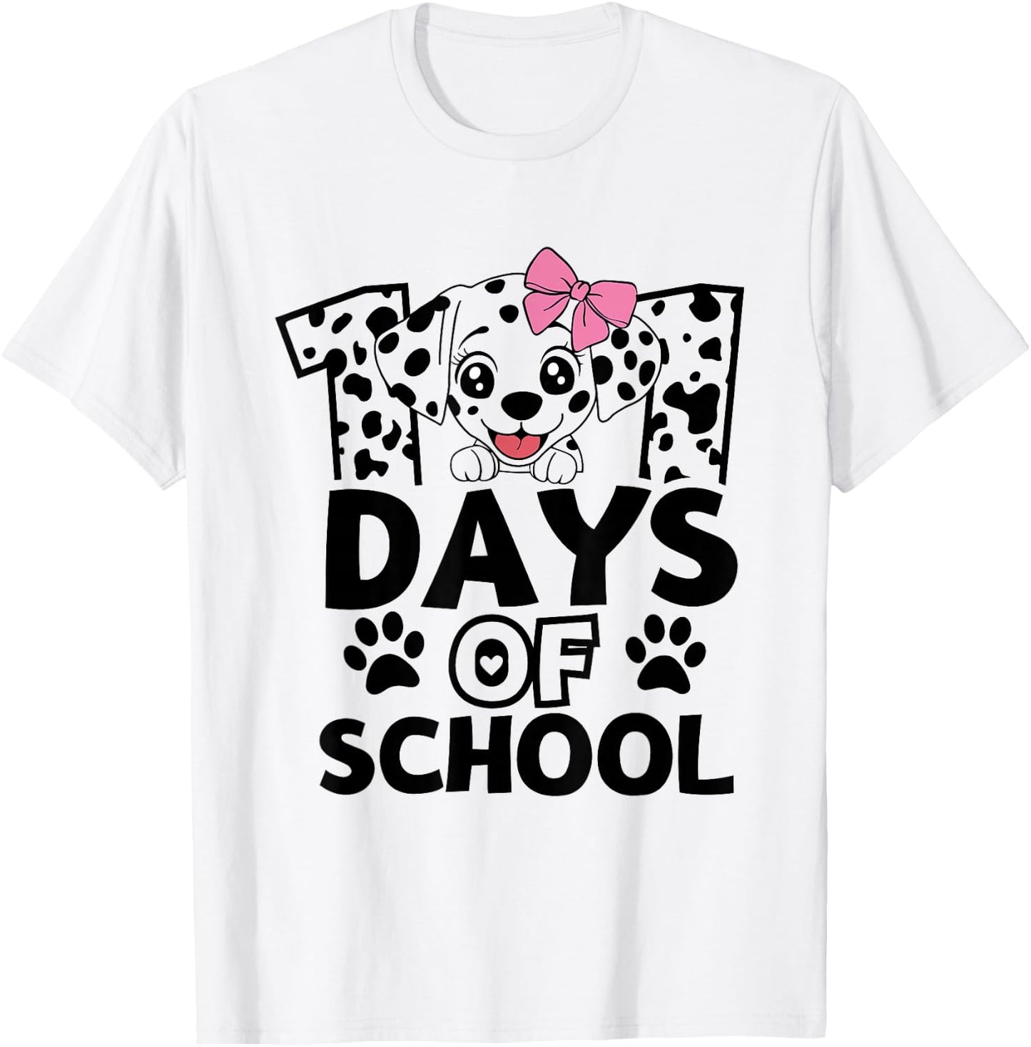 100 Days Of School Dog Lover 100th Day Of School For Girls T-Shirt - T-Shirt | White
