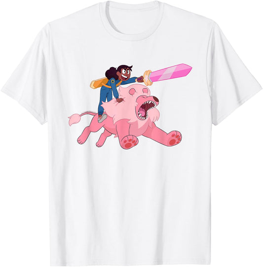 Steven Universe Connie and the Pink Lion T-Shirt - T-Shirt | White