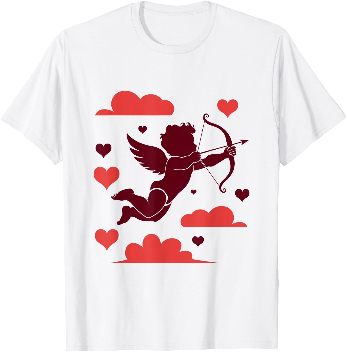 Cute Cupid with Bow and Arrow Angel , White T-Shirt - T-Shirt | White