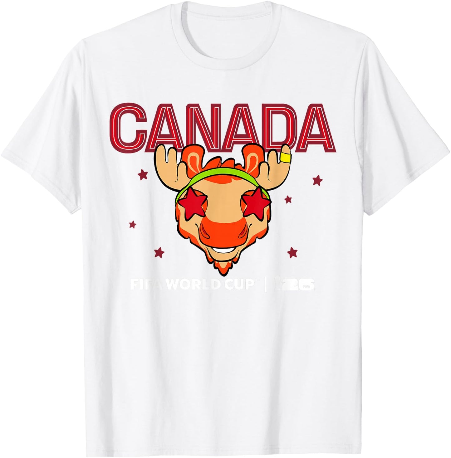 FIFA World CUP26 Canada Mascotte Stars T-Shirt - T-Shirt | White